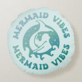 Mermaid Summer Love Vacation Cruise Rond Kussen (Achterkant)