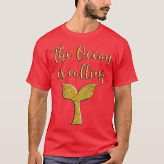 Mermaid Summer Time Gold en Accessoires T-shirt