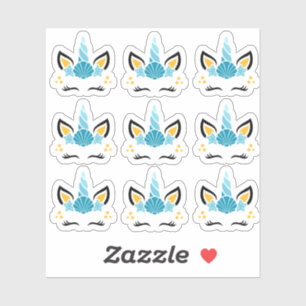 Mermaid Summer Unicorn Stickers