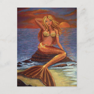 Mermaid Sunset - Briefkaart