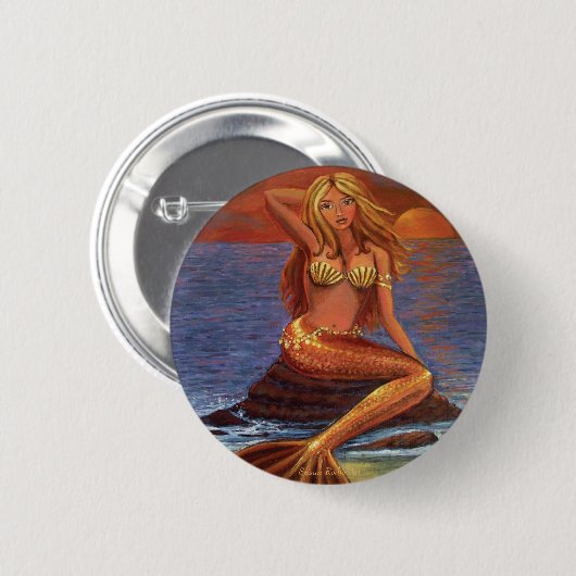 Mermaid Sunset Button (Voorkant /achterkant)