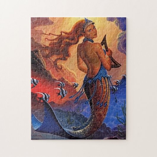 Mermaid Sunset Legpuzzel (Verticaal)