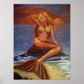 Mermaid Sunset Poster (Voorkant)