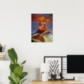 Mermaid Sunset Poster (Thuiskantoor)