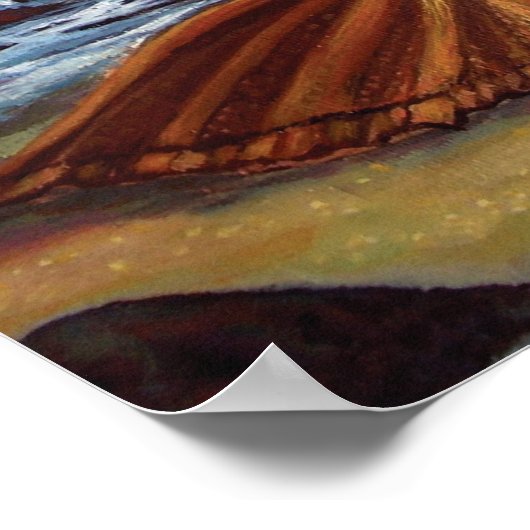 Mermaid Sunset Poster (Hoek)