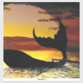 Mermaid sunset schilderij #2 sticker (Vel)