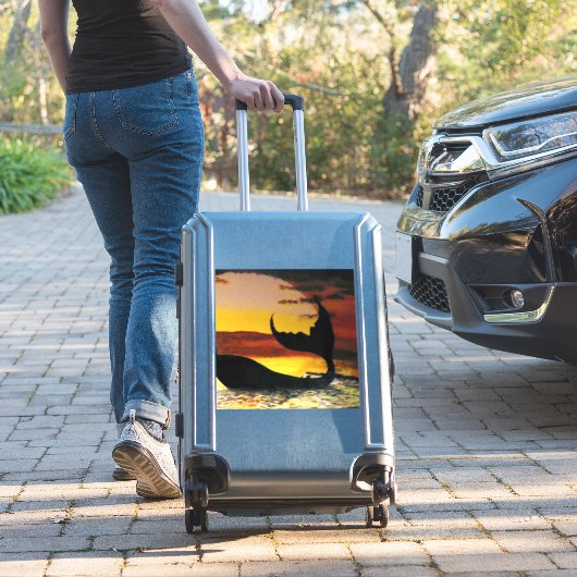 Mermaid sunset schilderij #2 sticker (Koffer Insitu)