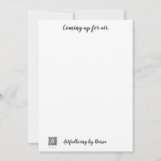 Mermaid Surface Bedankkaart (Achterkant)