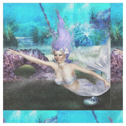 Mermaid Swimming Stof (Close Up)