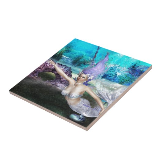 Mermaid Swimming Tegeltje (Zijkant)