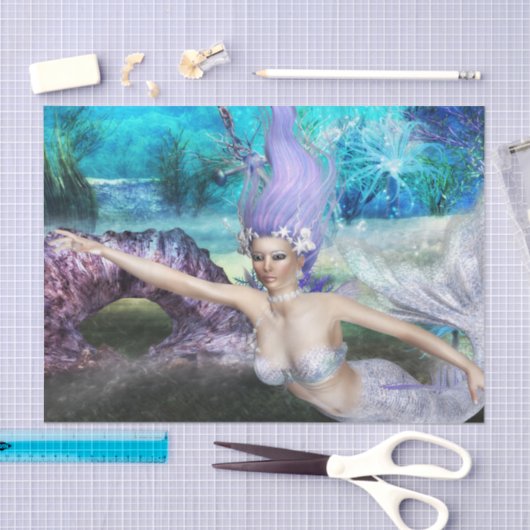 Mermaid Swimming Tissuepapier (Craft)