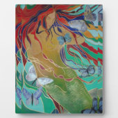 Mermaid Swimming with Butterflies Fantasy Art Fotoplaat (Voorkant)