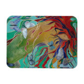 Mermaid Swimming with Butterflies Fantasy Art Magneet (Horizontaal)