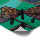 Mermaid Swimming with Butterflies Fantasy Art Poster (Hoek)