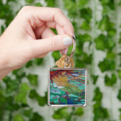 Mermaid Swimming with Butterflies Fantasy Art Sleutelhanger (Hand)