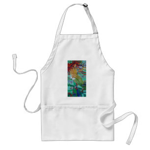 Mermaid Swimming with Butterflies Fantasy Art Standaard Schort