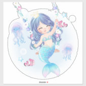 Mermaid Swinging Sticker (Vel)