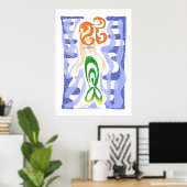 Mermaid Swirl Poster (Thuiskantoor)