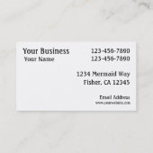 Mermaid symbol zwarte witte visitekaartjes (Achterkant)