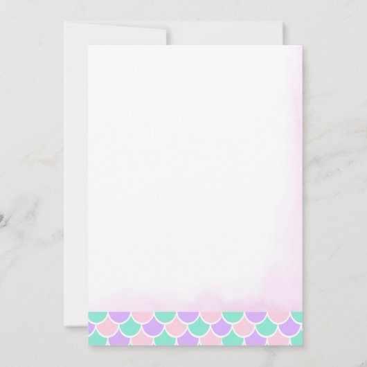 Mermaid Tail 2e verjaardag Kaart (Achterkant)