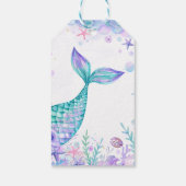 Mermaid Tail Bedankt voor de feestdag Cadeaulabel (Achterkant)