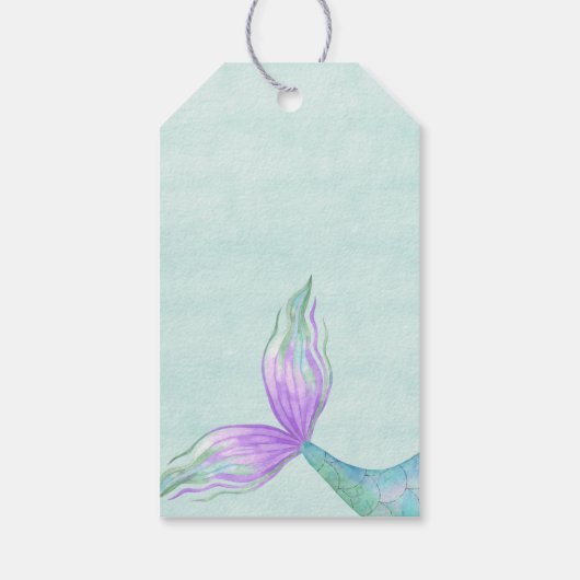 Mermaid Tail Bedankt voor de feestdag Cadeaulabel (Achterkant)