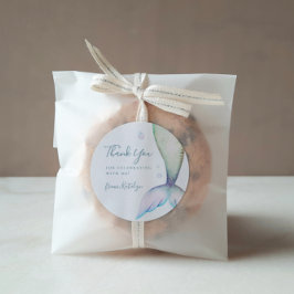 Mermaid Tail Birthday Bedankt Ronde Sticker