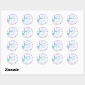 Mermaid Tail Birthday Bedankt Ronde Sticker (Vel)