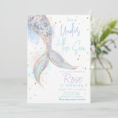Mermaid Tail Birthday Kaart (Staand voorkant)