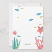 Mermaid Tail Birthday Party Kaart (Achterkant)