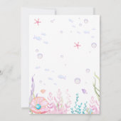 Mermaid Tail Birthday Party Kaart (Achterkant)