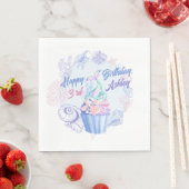 Mermaid Tail Cupcake Birthday Paper Napkins Servet (Insitu)