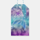 Mermaid Tail die onder de partij Zee is gechanteer Cadeaulabel (Achterkant)