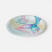 Mermaid tail Dive into Five Glitter  Papieren Bordje (Gekanteld)