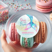 Mermaid tail Dive into Five Glitter Sticker