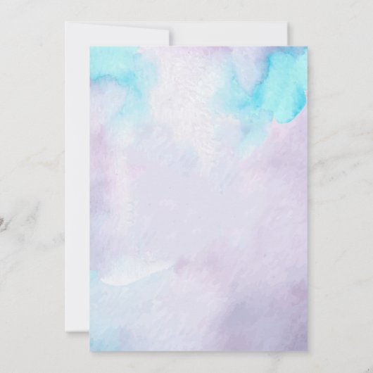 Mermaid Tail Foto onder Zee Birthday Kaart (Achterkant)