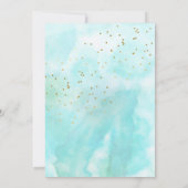 Mermaid Tail Girl Birthday Party Invitation Kaart (Achterkant)