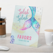Mermaid Tail glitter onder het zee Favors Reclamebord Met Voetstuk (Insitu)