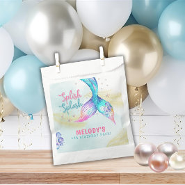 Mermaid Tail Glitter Splish Splash birthday Bedankzakje