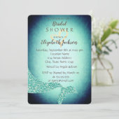 Mermaid Tail, Gold Heart Vrijgezellenfeest Kaart (Staand voorkant)