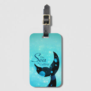 Mermaid Tail Het Zee roept Citaat Bagagelabel