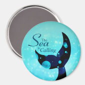 Mermaid Tail Het Zee roept Citaat Magneet (Voorkant / Achterkant)