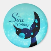 Mermaid Tail Het Zee roept Citaat Magneet (Voorkant)