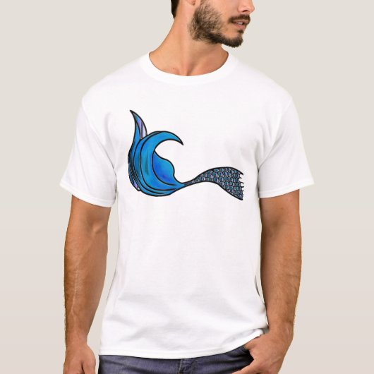 Mermaid Tail in blauw T-shirt (Voorkant)