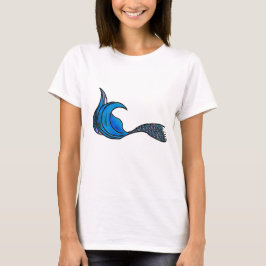 Mermaid Tail in blauw T-shirt