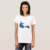 Mermaid Tail in blauw T-shirt (Voorkant volledig)