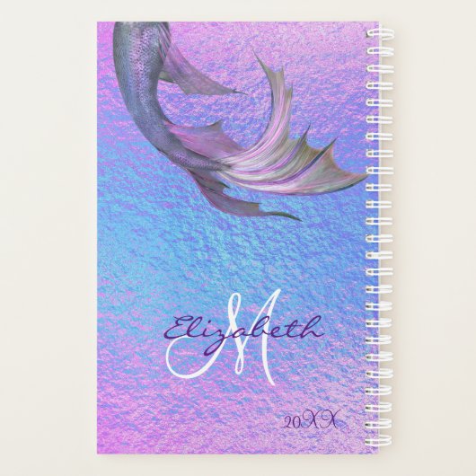  mermaid Tail Iridescent Organisator Dagelijks Planner (Achterkant)