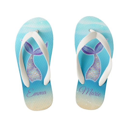 Mermaid Tail Kinder Teenslippers (Voetbed)