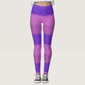 Mermaid Tail-Leggings - Roze en Paars Leggings (Voorkant)