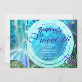 Mermaid Tail Magic under the Zee Sweet 16 Birthday Kaart (Voorkant)